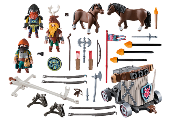 PLAYMOBIL CARRUAJE CON CABALLOS Y BALLESTA - Imagen 2