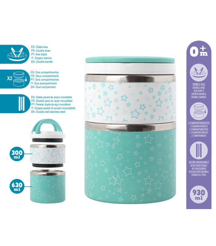 TERMO DE COMIDA ACERO INOX AZUL