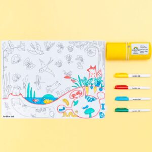 SCRIBBLE MAT AMARILLO - TAPETE DE SILICONA PARA COLOREAR JARDIN